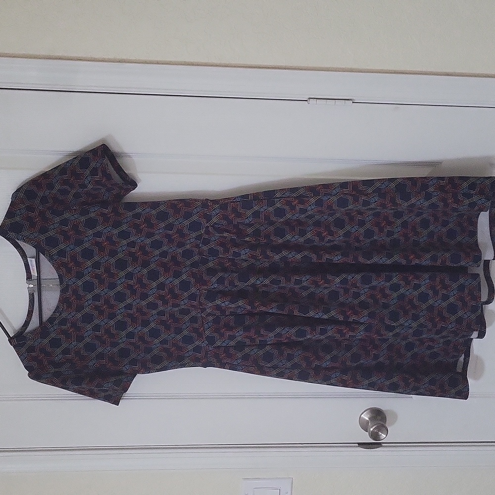 Geometric Print Lularoe Amelia Dress Large